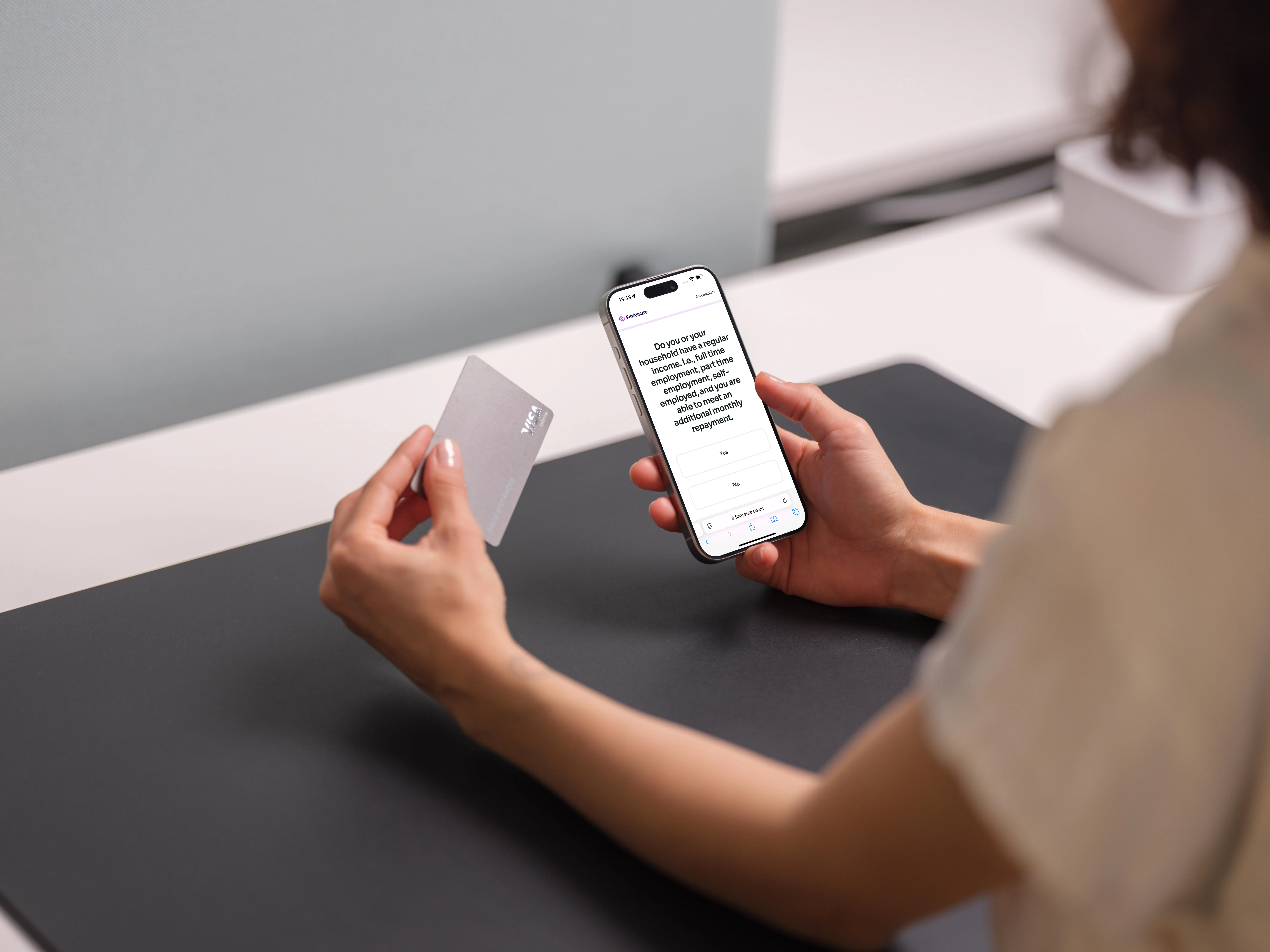 FinAssure customer assessment in a store